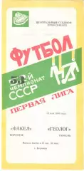 Факел Воронеж - Геолог Тюмень 19.05.1990