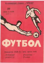 Торпедо Владимир - Ревтруд Тамбов 29.06.1977