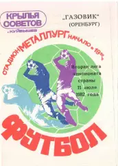 Крылья Советов Куйбышев - Газовик Оренбург 11.07.1982