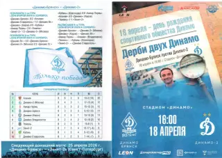 Динамо-Брянск (Брянск) - Динамо-2 (Москва) 18.04.2026