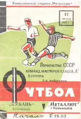 Металлург Куйбышев - Кубань Краснодар 12.08.1968