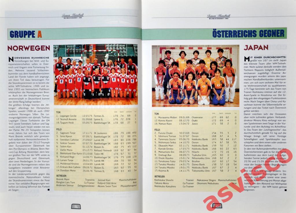 HANDBALL-WM. Чемпионат Мира по гандболу среди женских команд 1995 года. 3