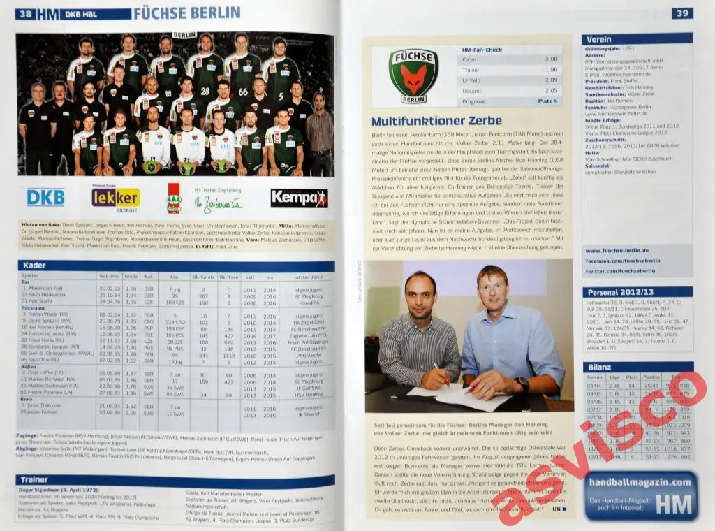 DAS HANDBALL-MAGAZIN / Гандбольный магазин №08 за 2013 год. 3
