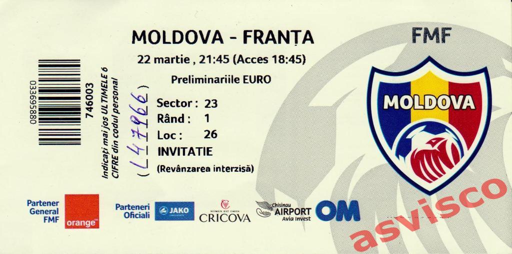 Молдова - Франция. Квалификация к ЕВРО-2020.