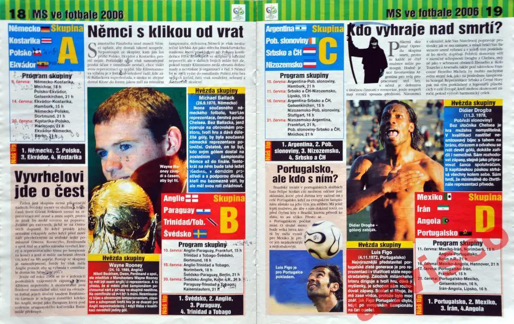 Чемпионат Мира по футболу в Германии. Представление участников, Июнь 2006 года. 4