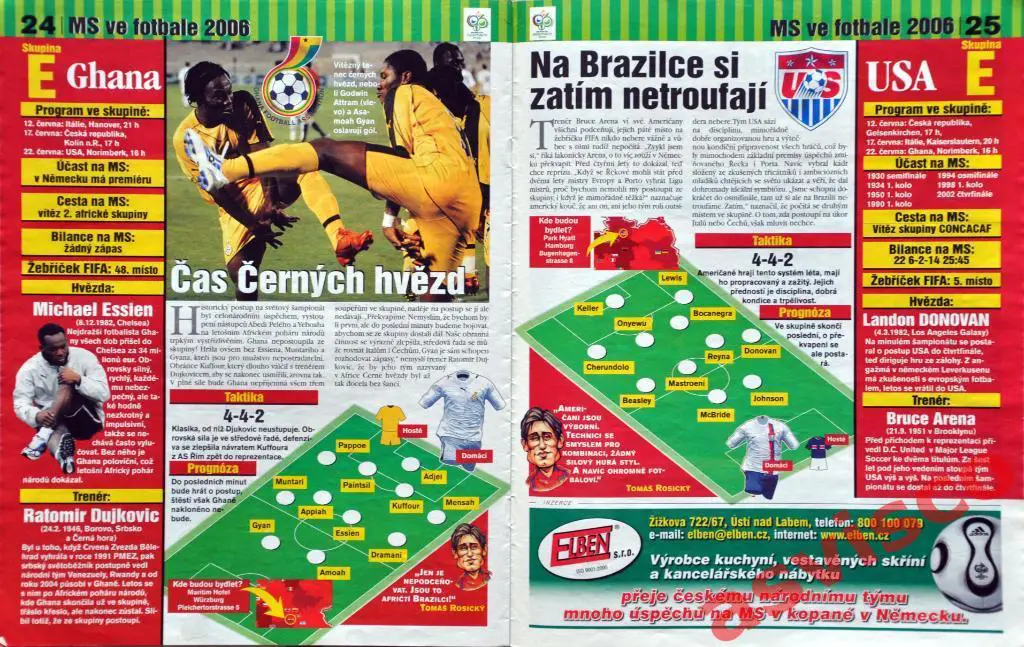 Чемпионат Мира по футболу в Германии. Представление участников, Июнь 2006 года. 6