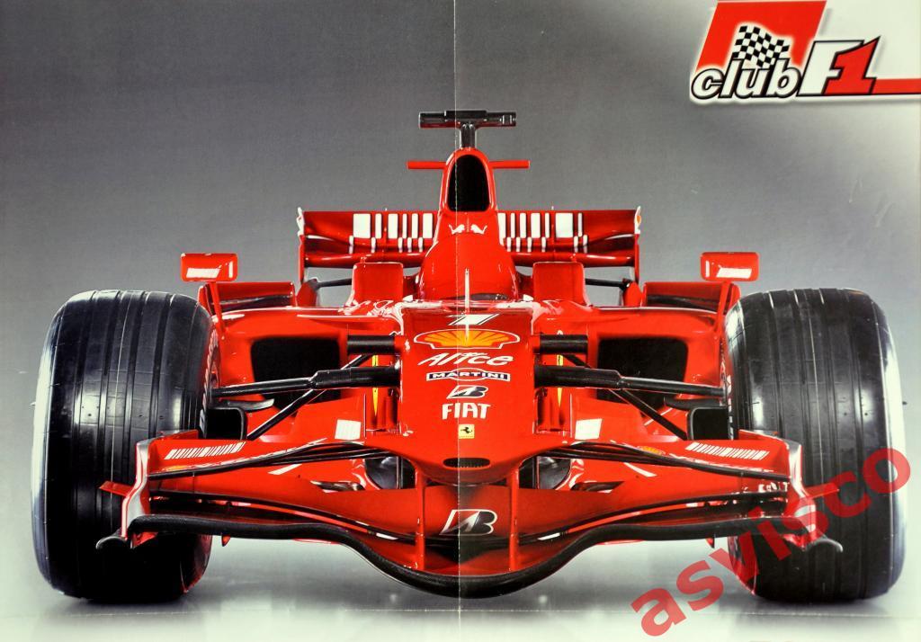 Плакат Ferrari F2008 team / McLaren MP4-23 team. Сезон 2008 года. 4