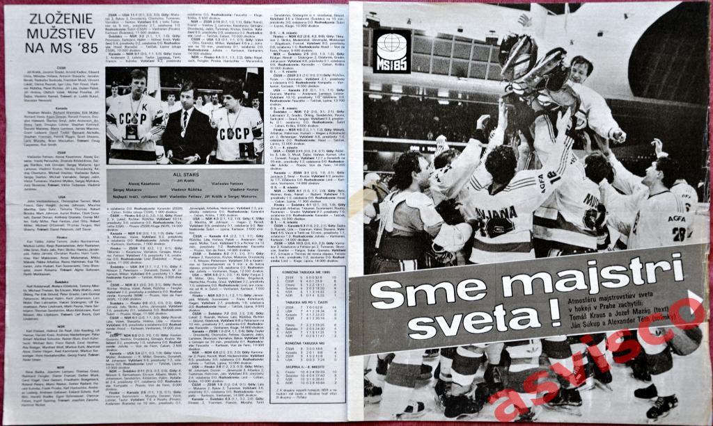 Чемпионат Мира по хоккею в Чехословакии. Итоги, Май 1985 года. 1