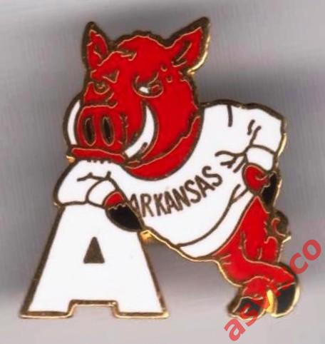 Значок Баскетбол, Арканзас Рейзорбэкс / Arkansas Razorbacks (I).