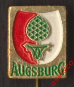 Значок Герб города Аугсбург из Южной Баварии / Германия. 3
