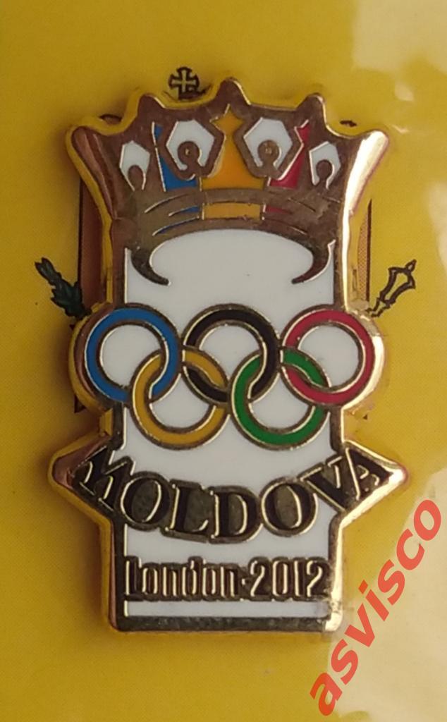 Значок НОК Республики Молдова на Олимпийских Играх в Лондоне, 2012 год.