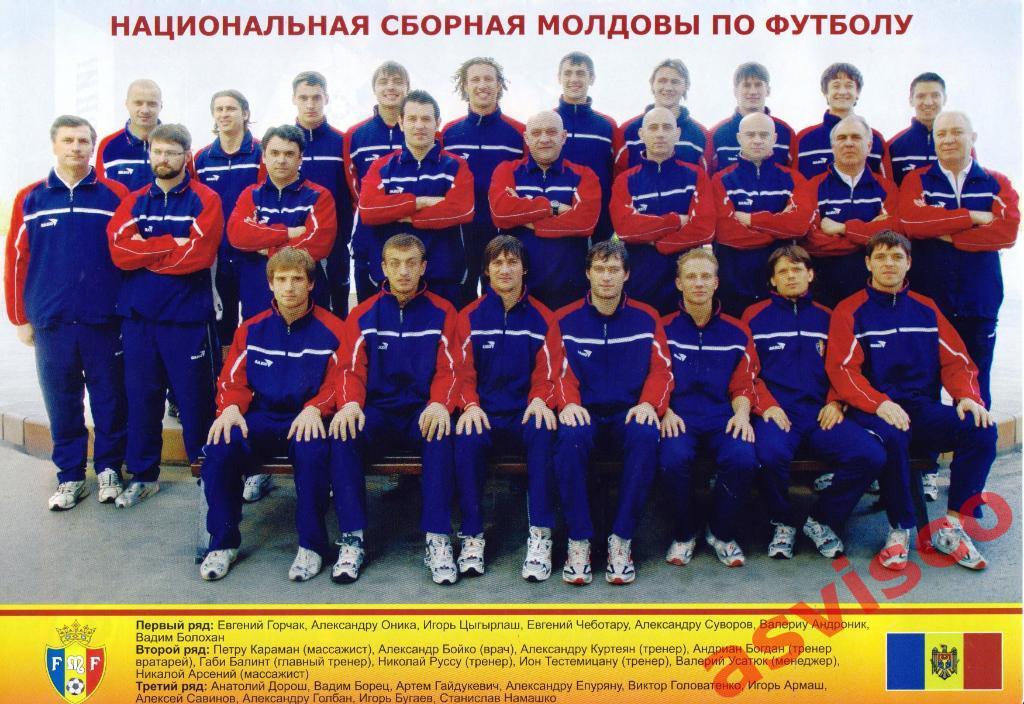 Постер Национальная сборная Молдовы по футболу.