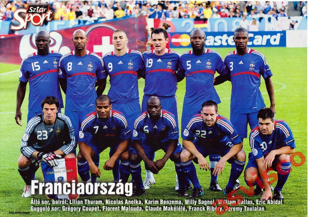 Постер Сборная Франции - Участник Чемпионата Европы 2008 года.