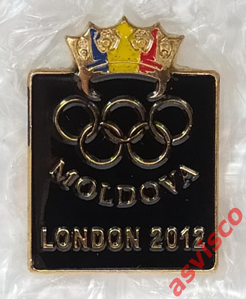 Значок НОК Республики Молдова на Олимпийских Играх в Лондоне, 2012 год (I).