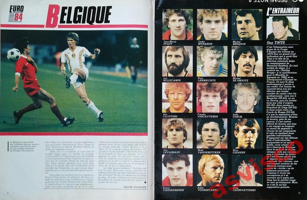 Чемпионат Европы по футболу во Франции 1984 года. Представление команд. 2