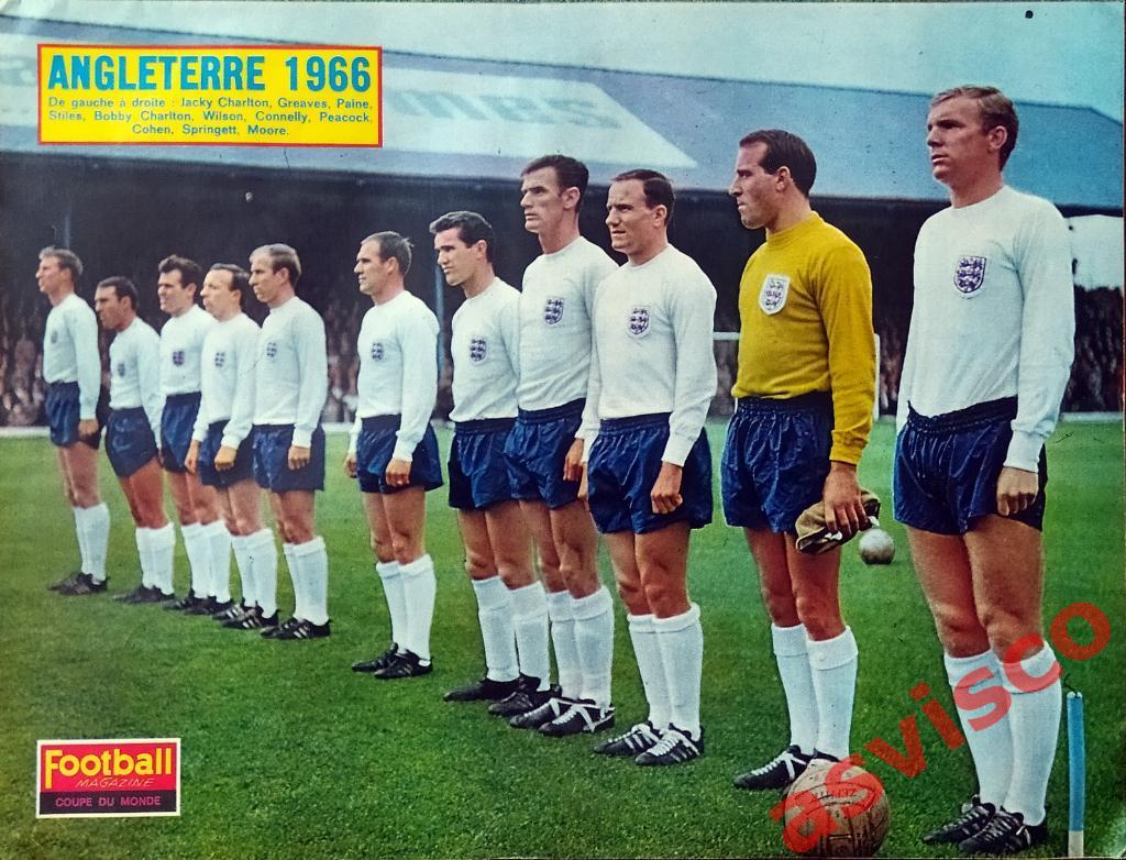 Футбол 60-х - Национальная сборная АНГЛИЯ - участник ЧМ-66 в Англии.