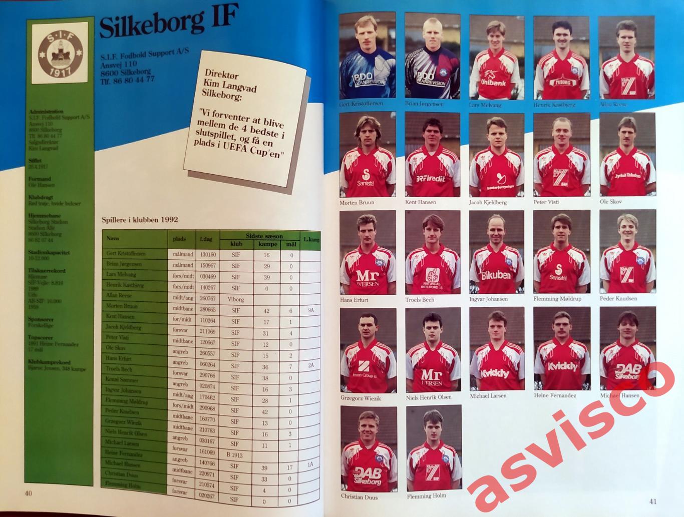 Чемпионат Дании по футболу. Сезон 1992 года. Представление команд. 4