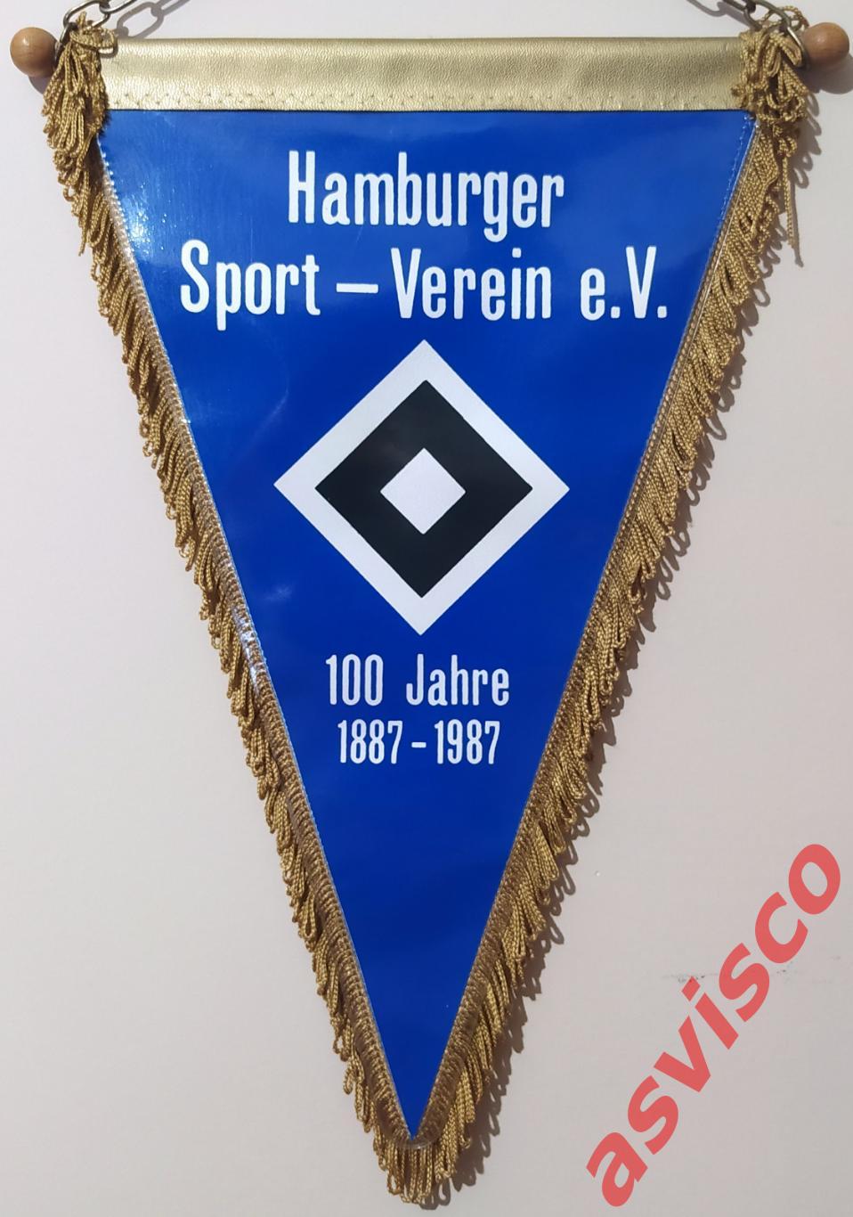 Вымпел Футбол. Hamburger Sport-Verein e.V. 100 Jahre 1887-1987 / Германия.