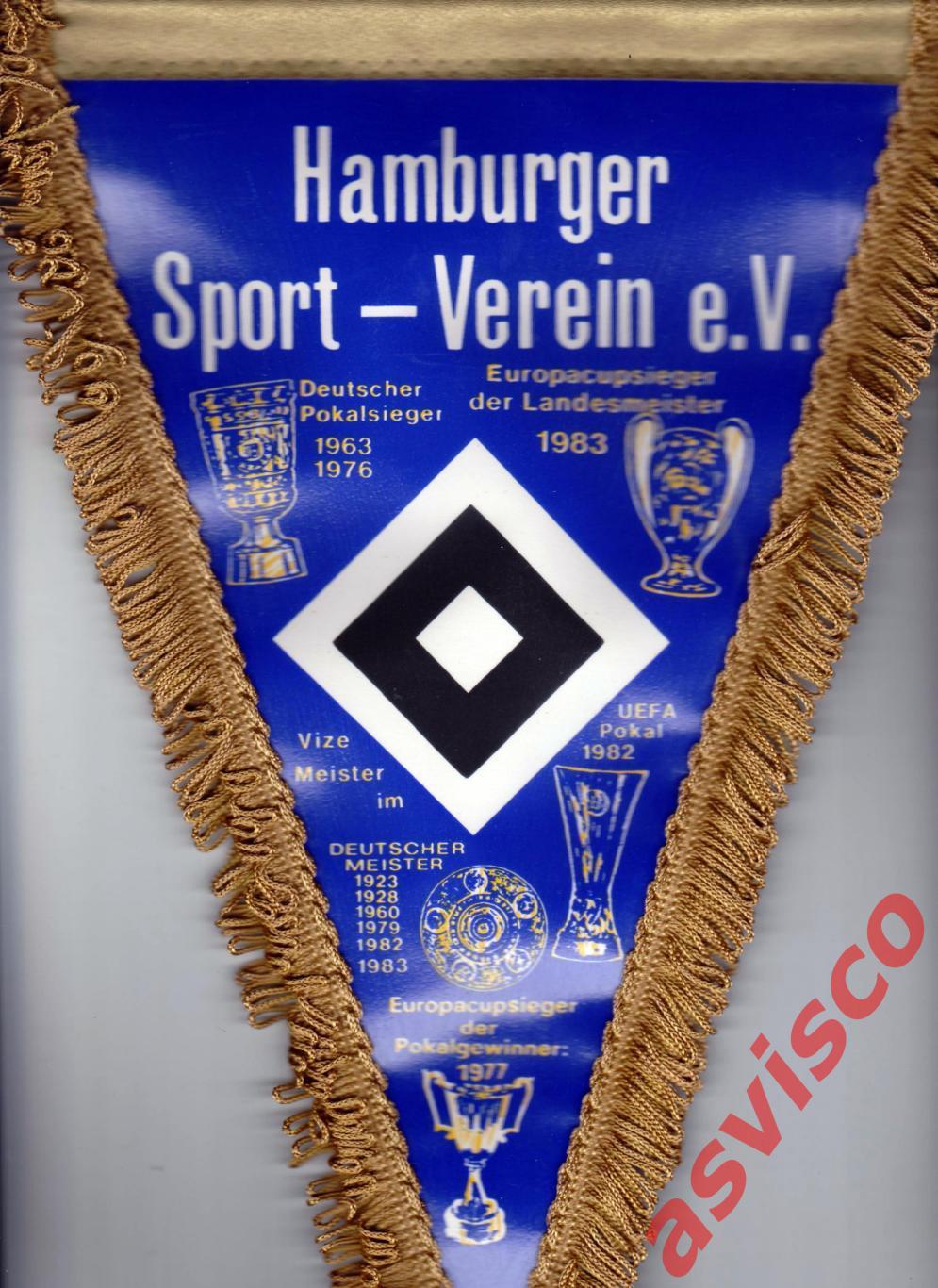 Вымпел Футбол. Hamburger Sport-Verein e.V. 100 Jahre 1887-1987 / Германия. 3