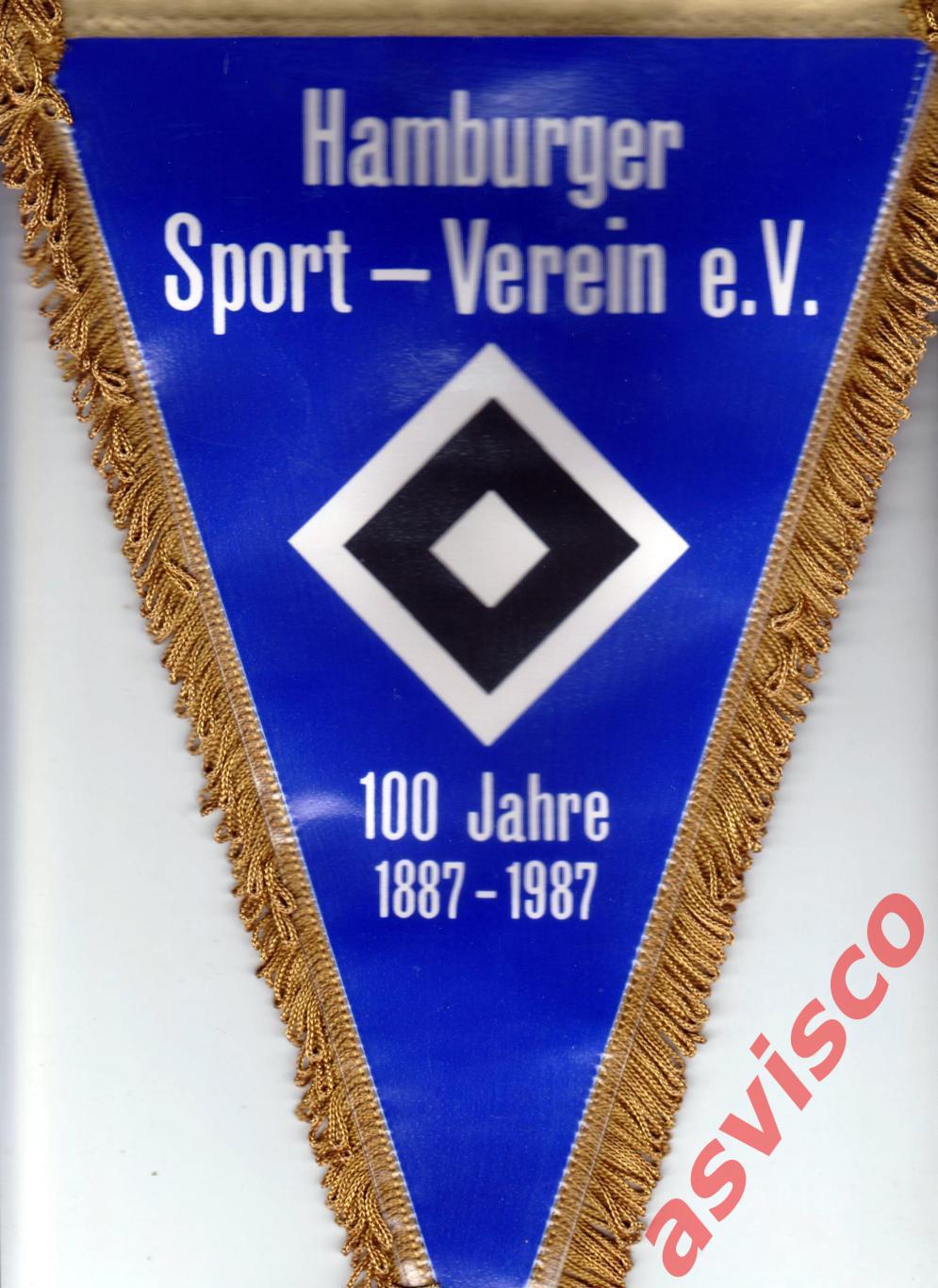 Вымпел Футбол. Hamburger Sport-Verein e.V. 100 Jahre 1887-1987 / Германия. 4