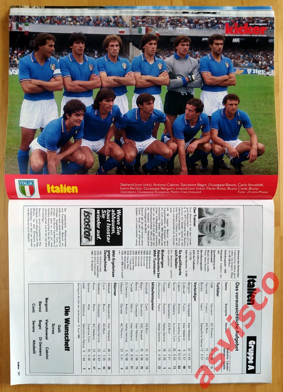 Чемпионат Мира по футболу в Мексике 1986 года. Представление команд. 2