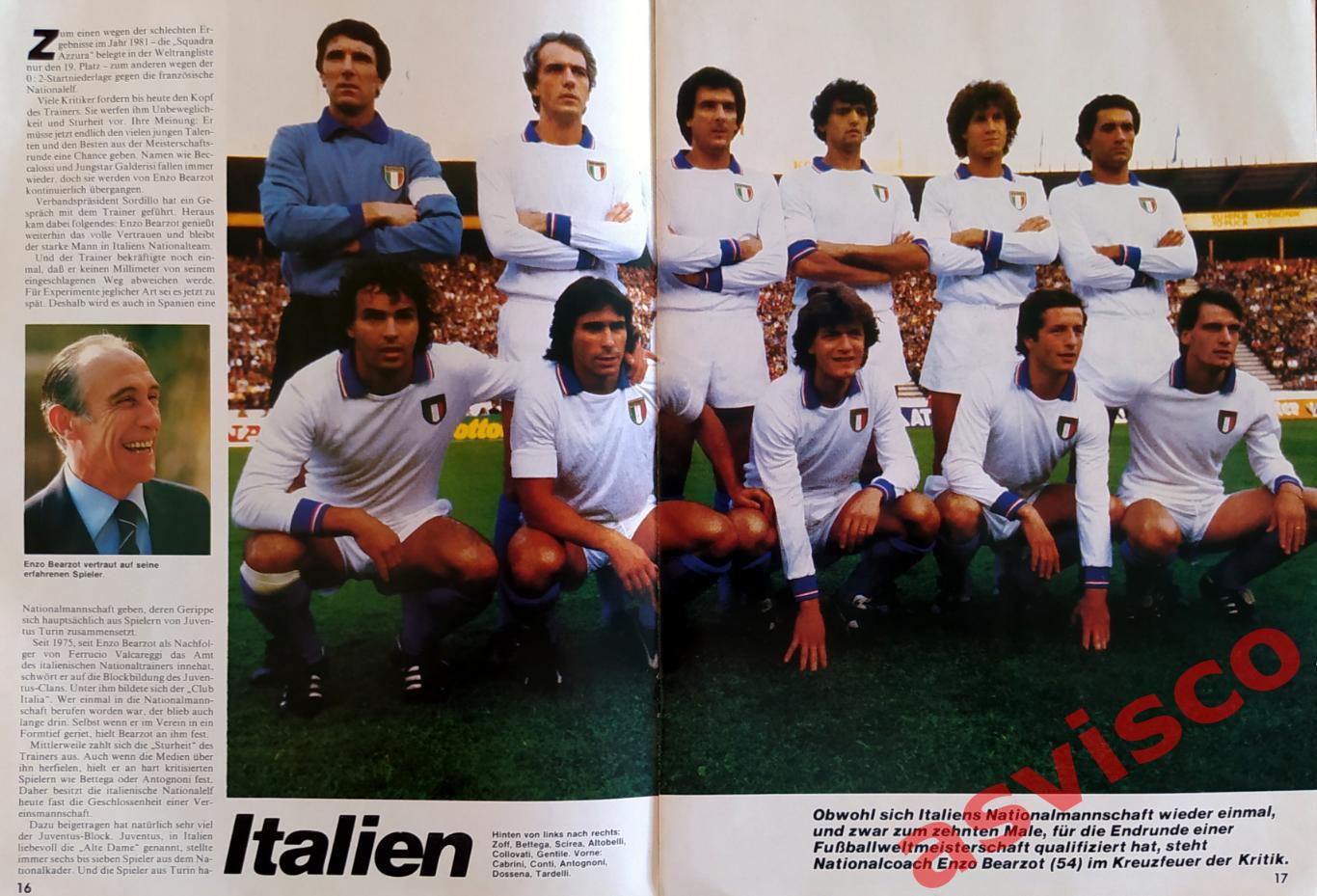 Чемпионат Мира по футболу в Испании 1982 года. Представление команд. Автографы. 3