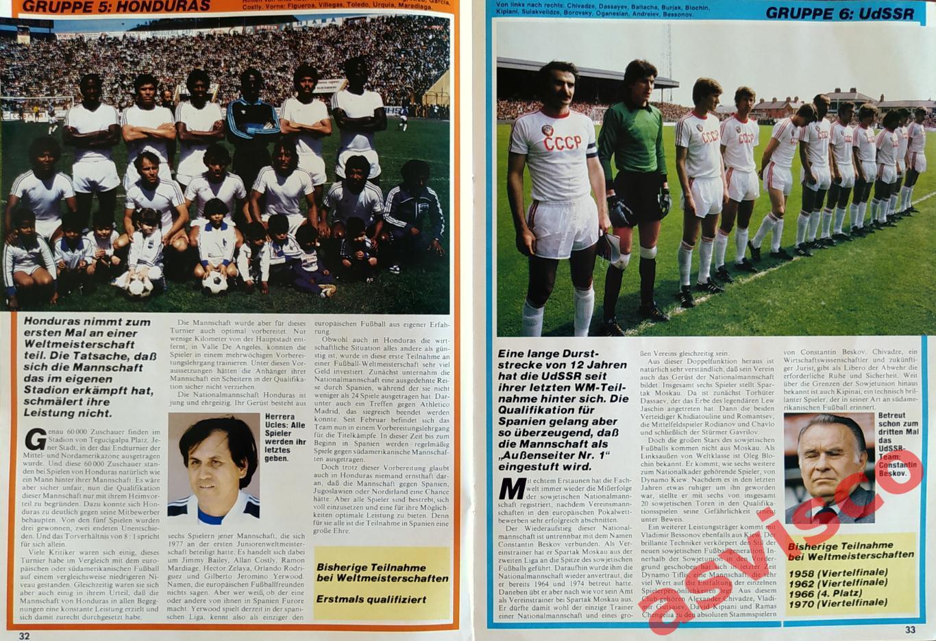 Чемпионат Мира по футболу в Испании 1982 года. Представление команд. Автографы. 4