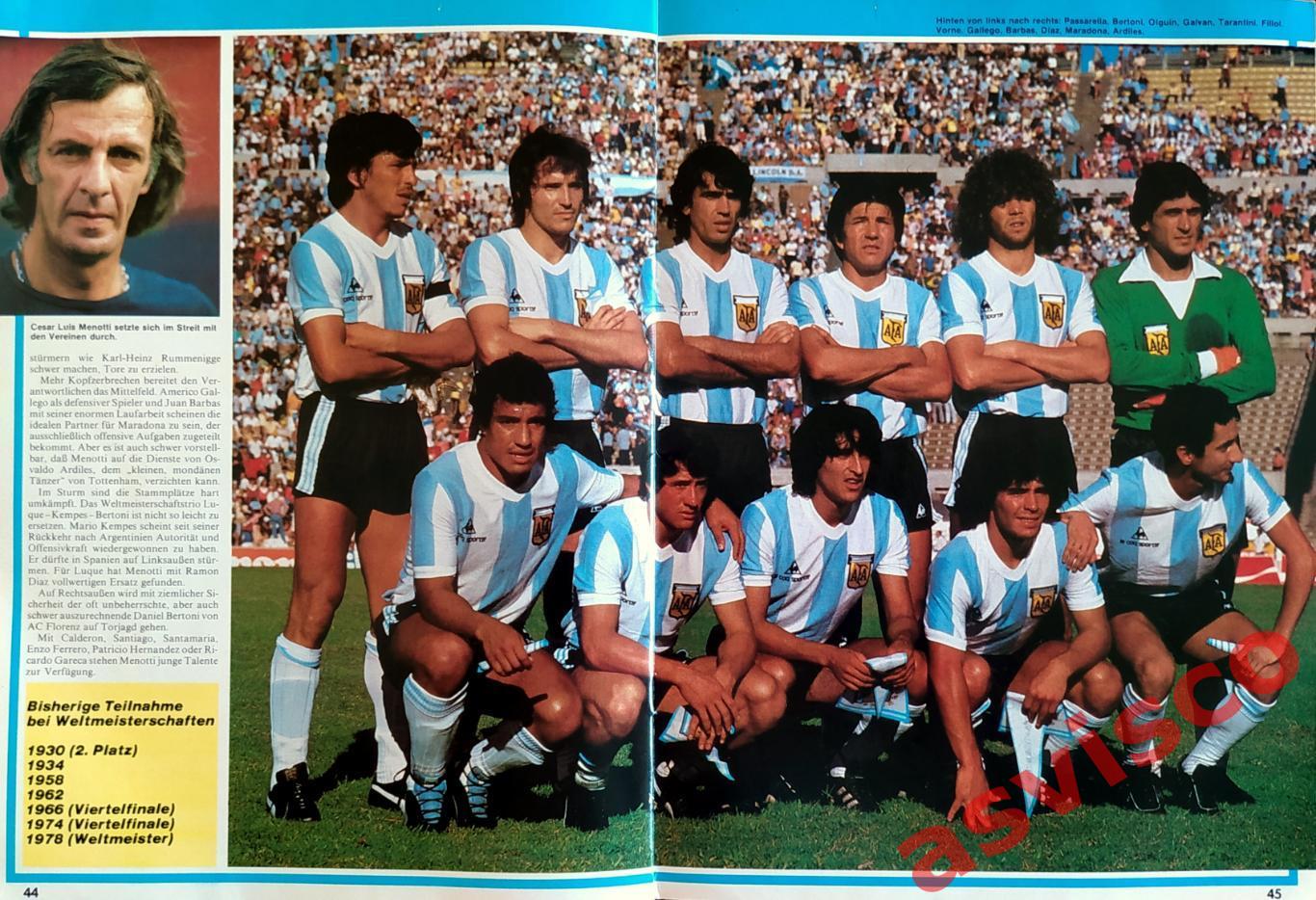 Чемпионат Мира по футболу в Испании 1982 года. Представление команд. Автографы. 7