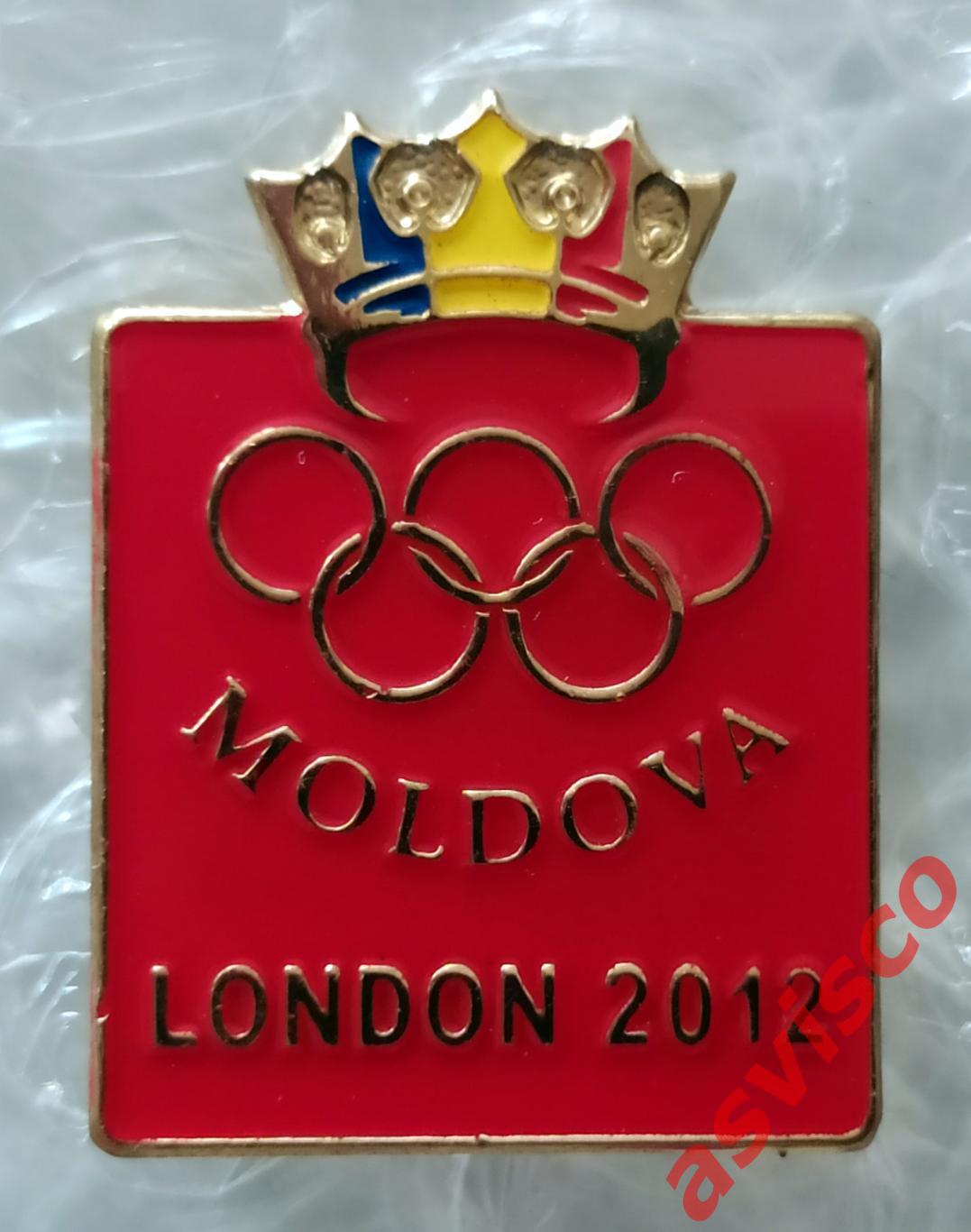 Значок НОК Республики Молдова на Олимпийских Играх в Лондоне, 2012 год (II).