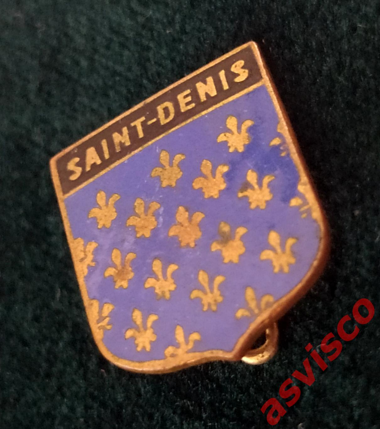 Значок Герб коммуны Сен-Дени из Парижа / Франция. 4