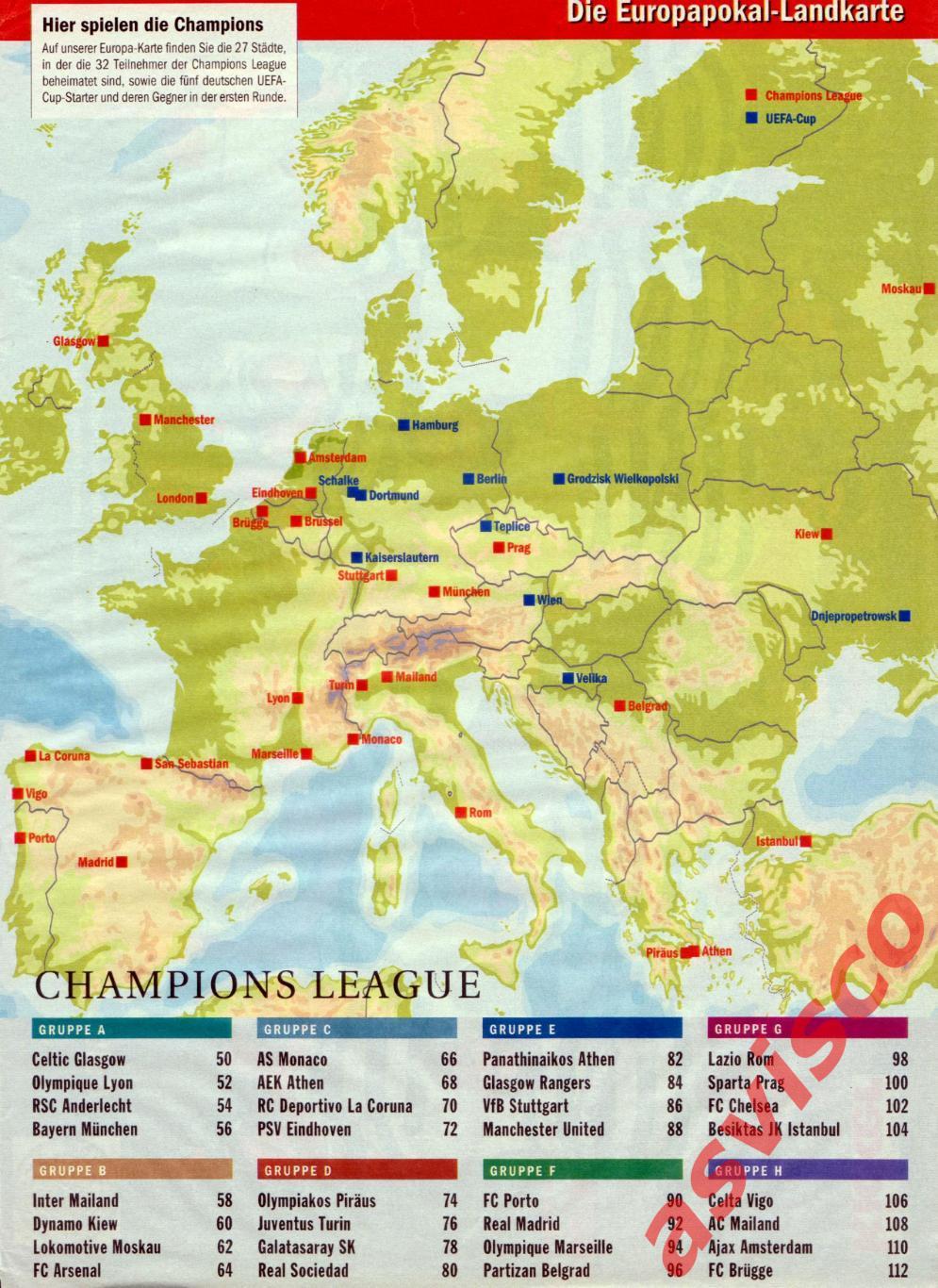 Лига Чемпионов по футболу. Сезон 2003-2004. Группа B. Представление команд. 5