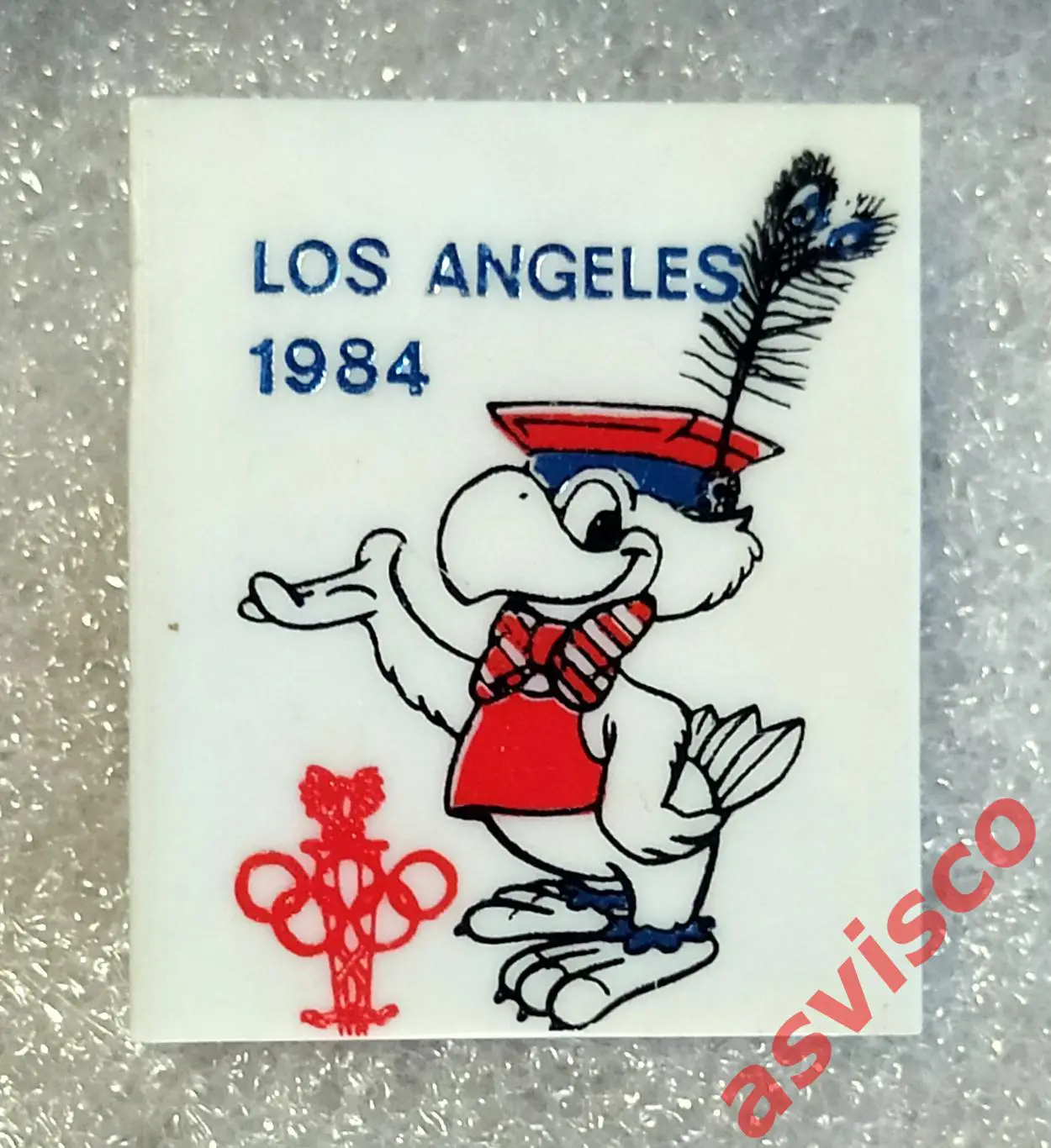 Значок НОК Польши на Летних Олимпийских играх в Лос-Анджелесе, США. 1984 год.