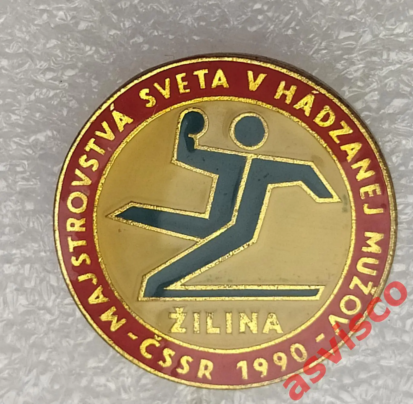 Значок Чемпионат Мира по гандболу среди мужских команд. Чехословакия, 1990 год. 6