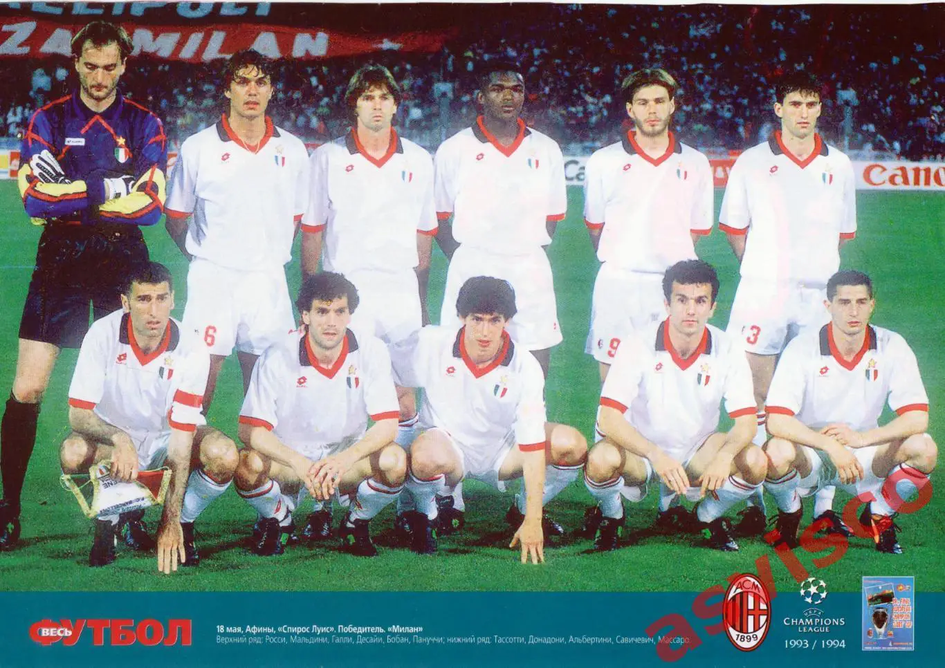 Футбол 90-х - Финалисты Лиги Чемпионов УЕФА. Сезон 1993 / 1994.
