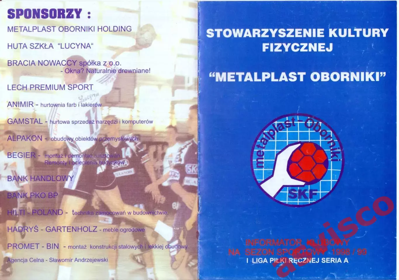 Гандбол. SKF METALPLAST OBORNIKI. Чемпионат Польши. Сезон 1998/99. 4