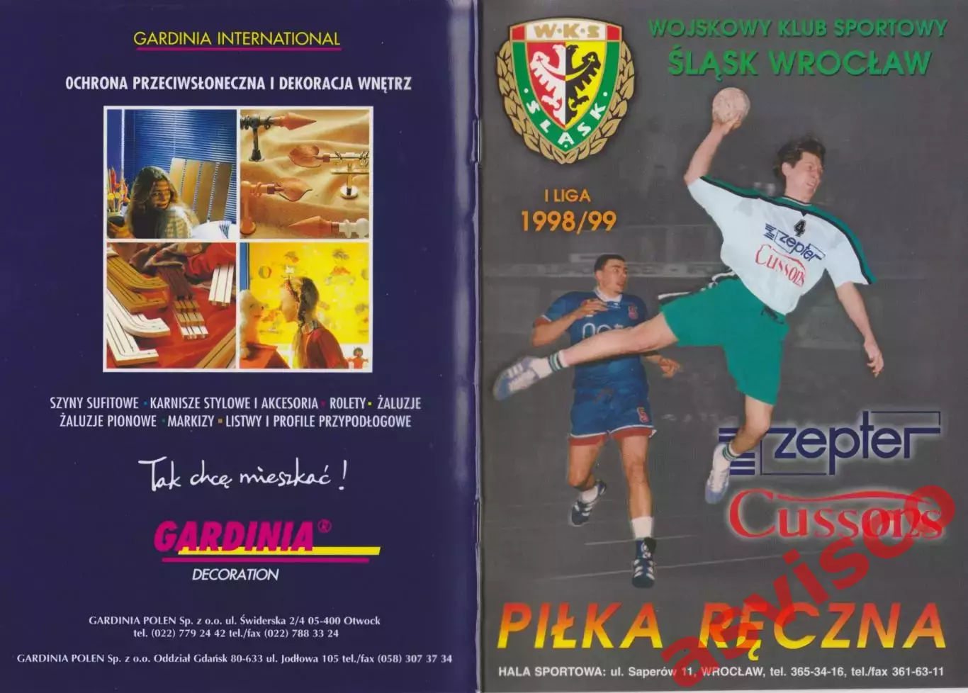 Гандбол. WKS SLASK WROCLAW. Чемпионат Польши. Сезон 1998/99. 7