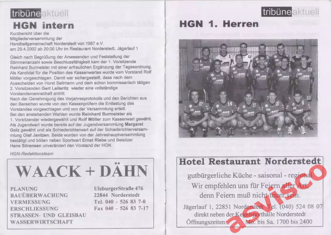 Гандбол. HG NORDERSTEDT - REINICKENDORFER FUCHSE. Германия, 2002 год 2