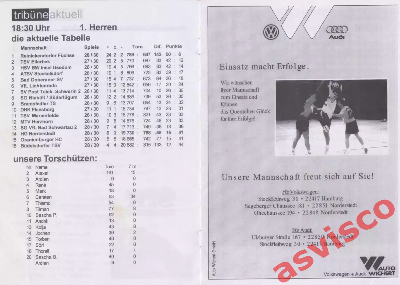 Гандбол. HG NORDERSTEDT - REINICKENDORFER FUCHSE. Германия, 2002 год 4
