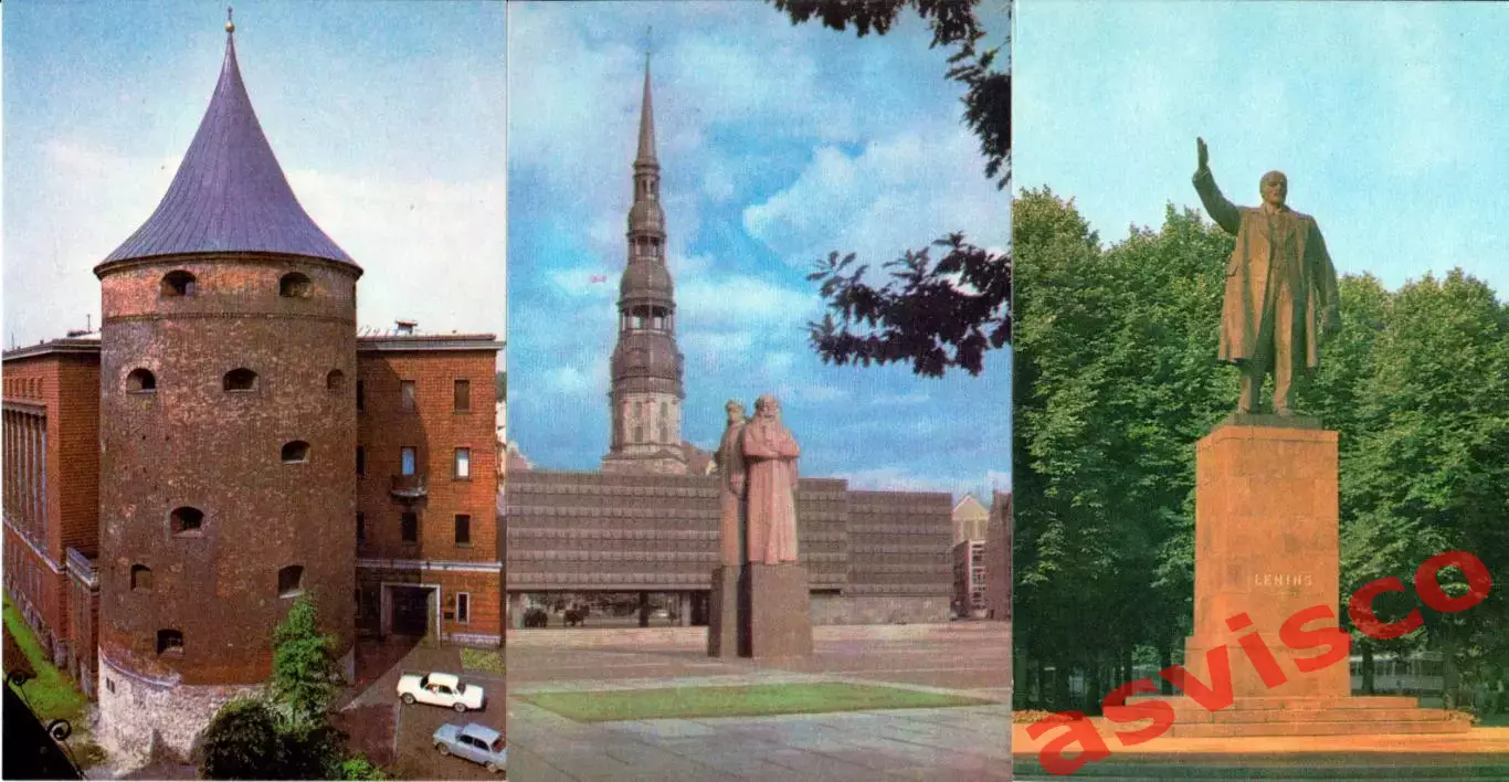 РИГА - городские достопримечательности. Набор открыток. 1977 год. 1