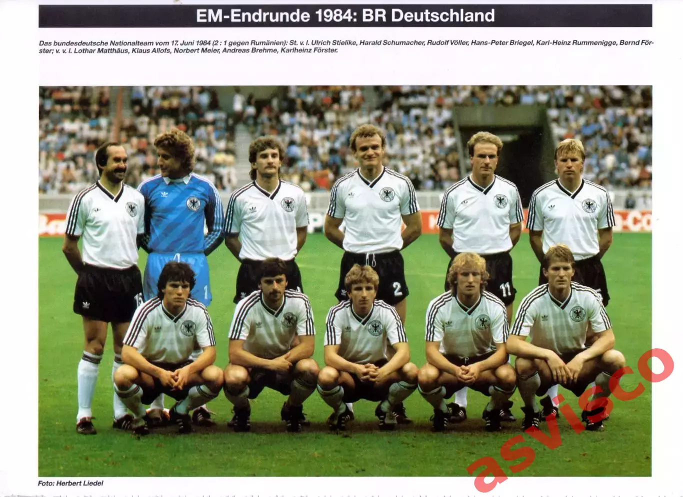 Постер Сборные Бельгии и ФРГ / Германия - Участники Чемпионата Европы 1984 года. 1