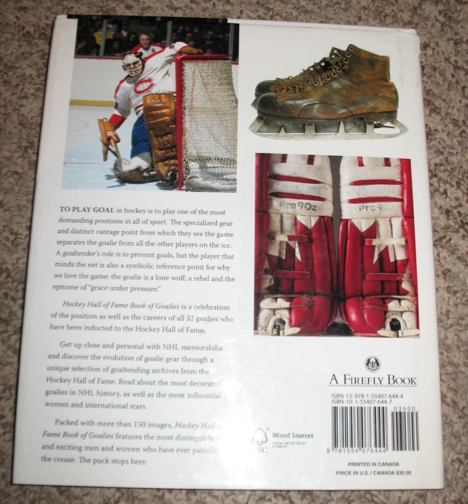 Hockey Hall of Fame. Book of Goalies. (NHL) 7