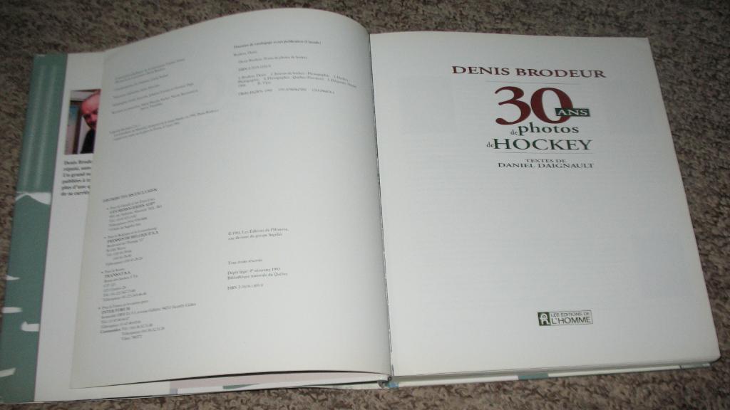 Denis Brodeur. 30 Ans de Photos de Hockey (NHL) 2