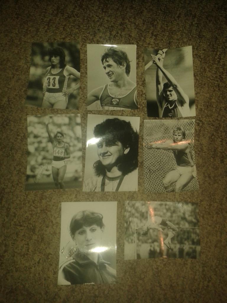 Фотографии советских легкоатлетов-чемпионов ОИ-1988 с оригинальными автографами
