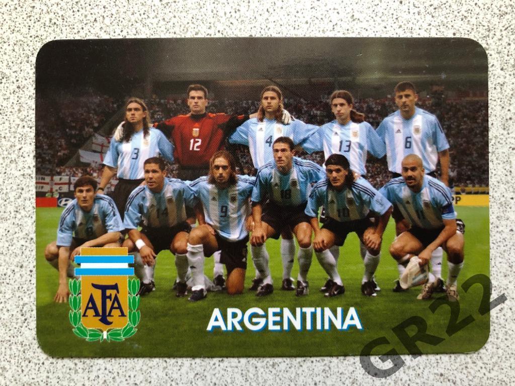 Календарик. Сборная Аргентины по футболу