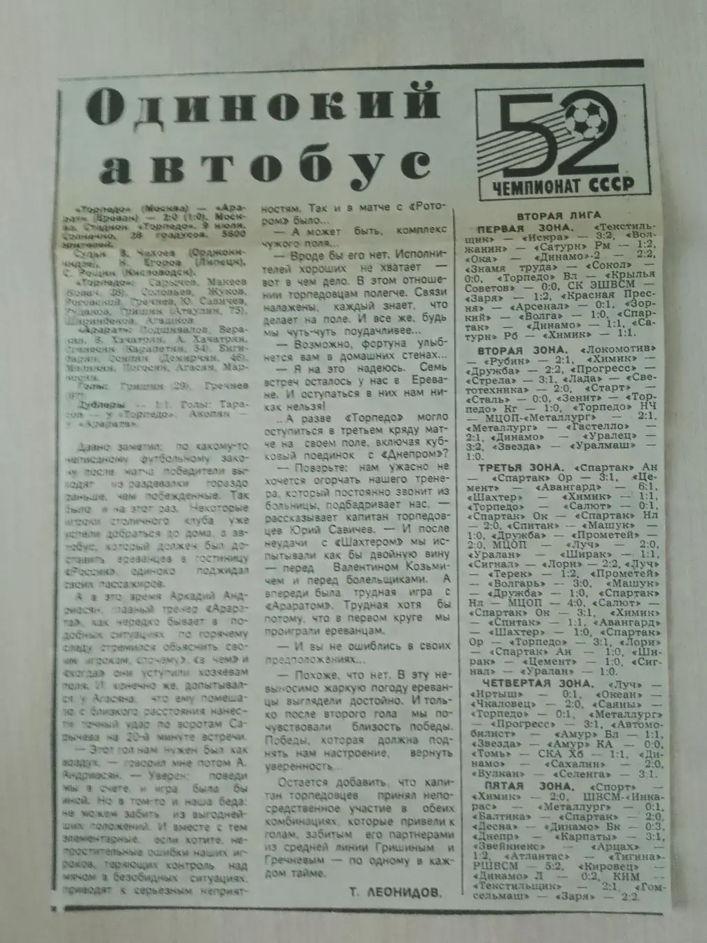 Торпедо-Арарат 1989