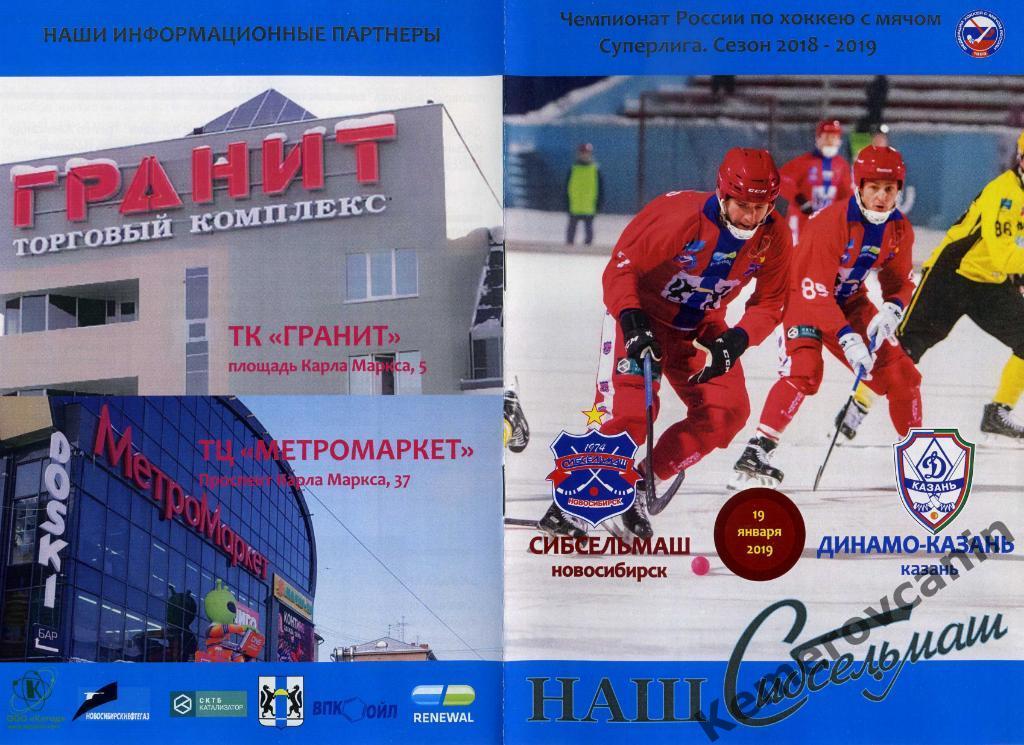 Сибсельмаш Новосибирск - Динамо-Казань Казань 19.01.2019