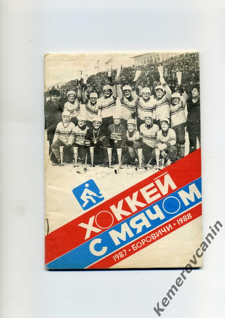 Боровичи 1987/1988 60 стр.автор В.Анисимов хоккей с мячом