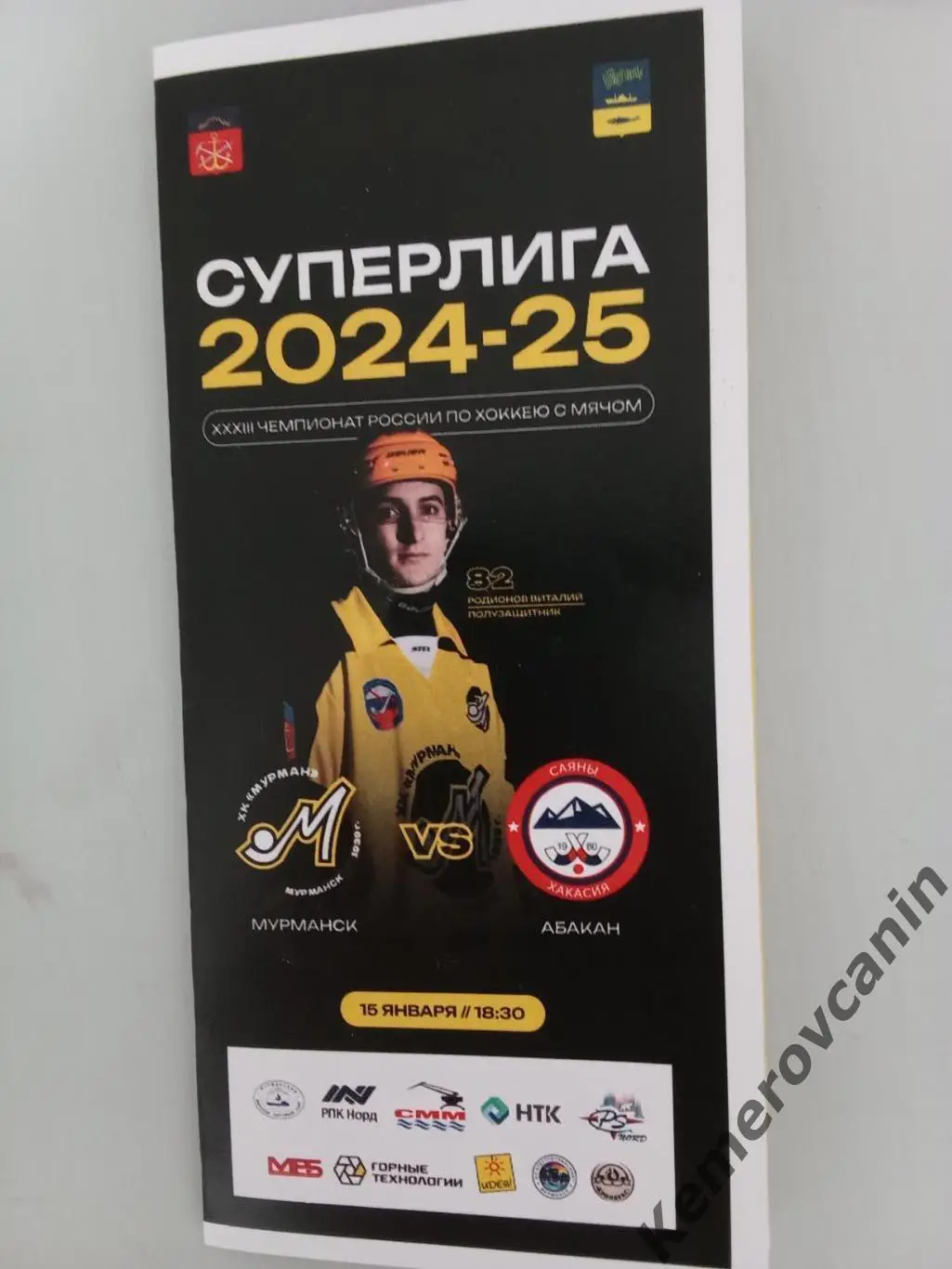 Мурман Мурманск - Саяны Абакан 15.01.2025 Суперлига Россия сезон 24/2025
