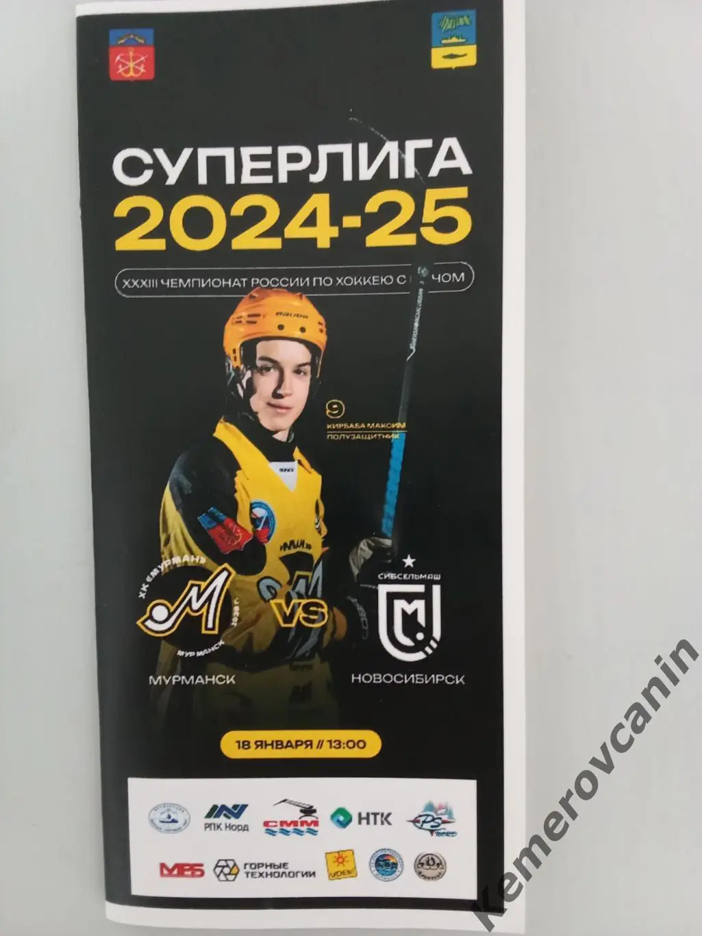 Мурман Мурманск - Сибсельмаш Новосибирск 18.01.2025 Суперлига Россия 24/2025