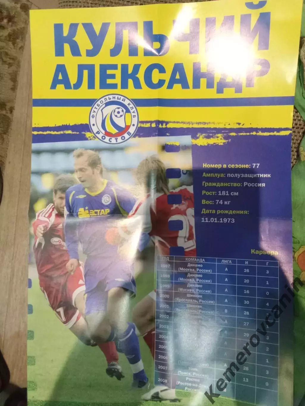Ростов Ростов-на-Дону - Металлург-Кузбасс Новокузнецк 26.04.2008 +постер Кульчий 1